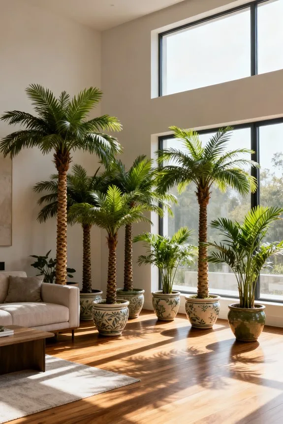 artificial palm trees selection