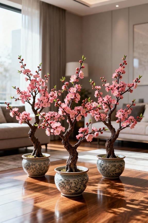 artificial plum blossom trees