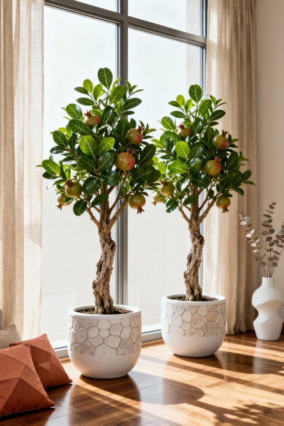artificial pomegranate trees decor