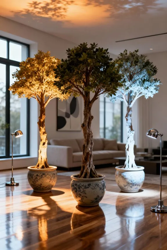 artificial trees ambient lighting