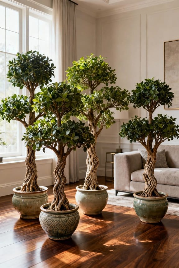 bohemian indoor tree decor