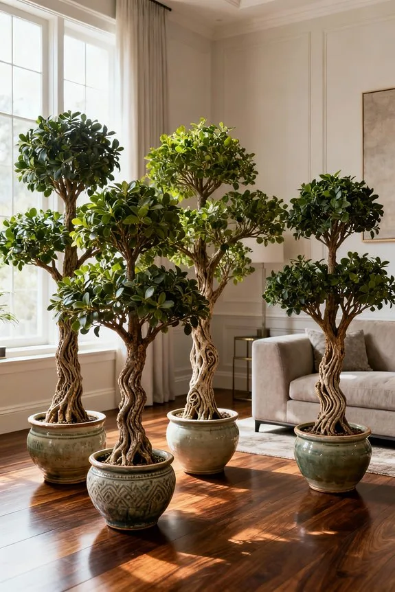 bohemian indoor tree decor