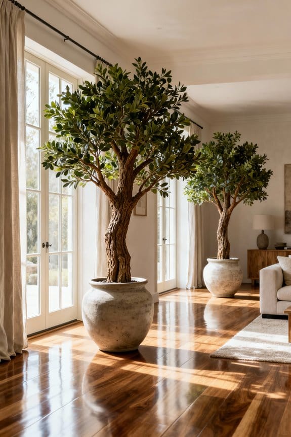 boho style faux tree decor