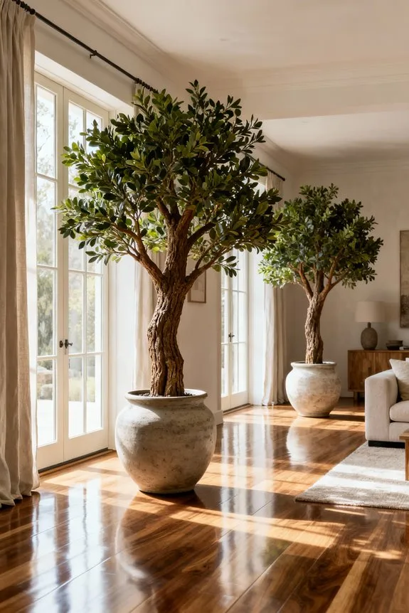 boho style faux tree decor