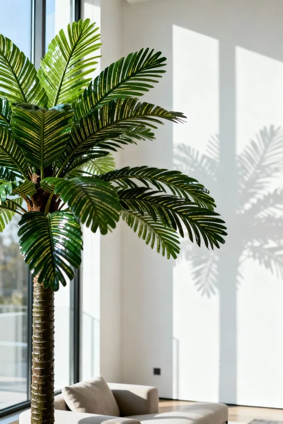 brighten spaces with faux trees