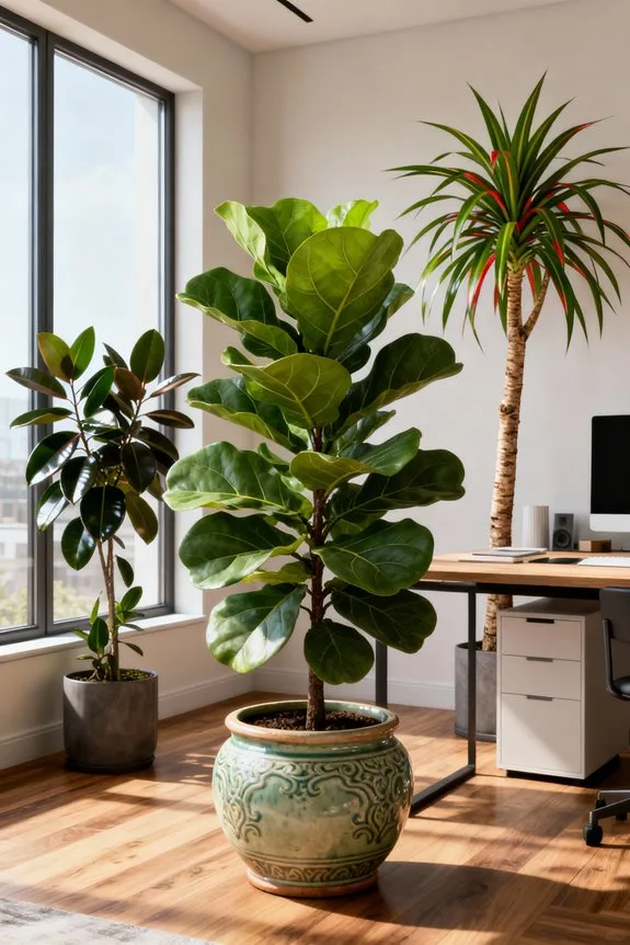 brighten workspace with greenery