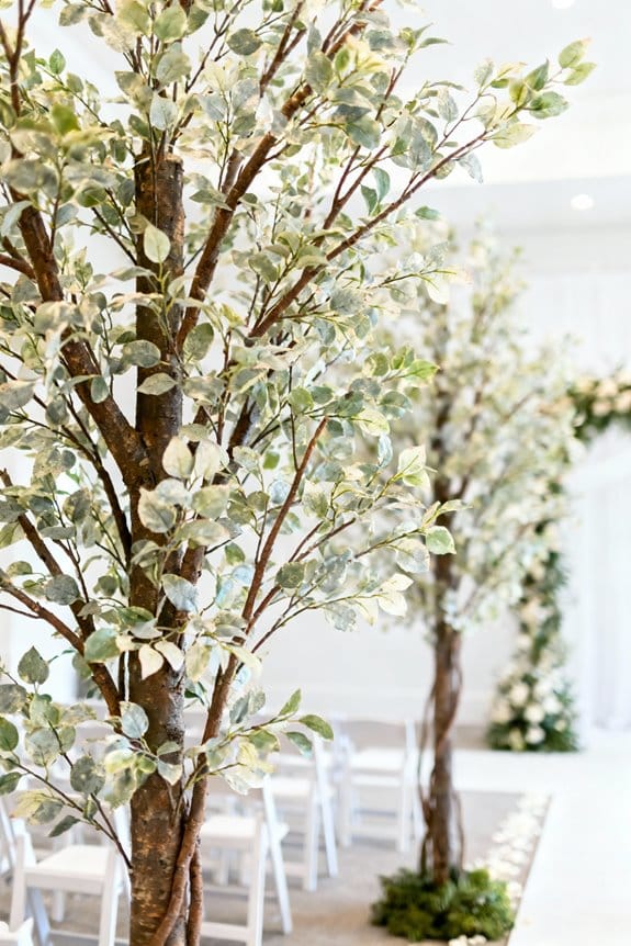 choosing wedding aisle trees