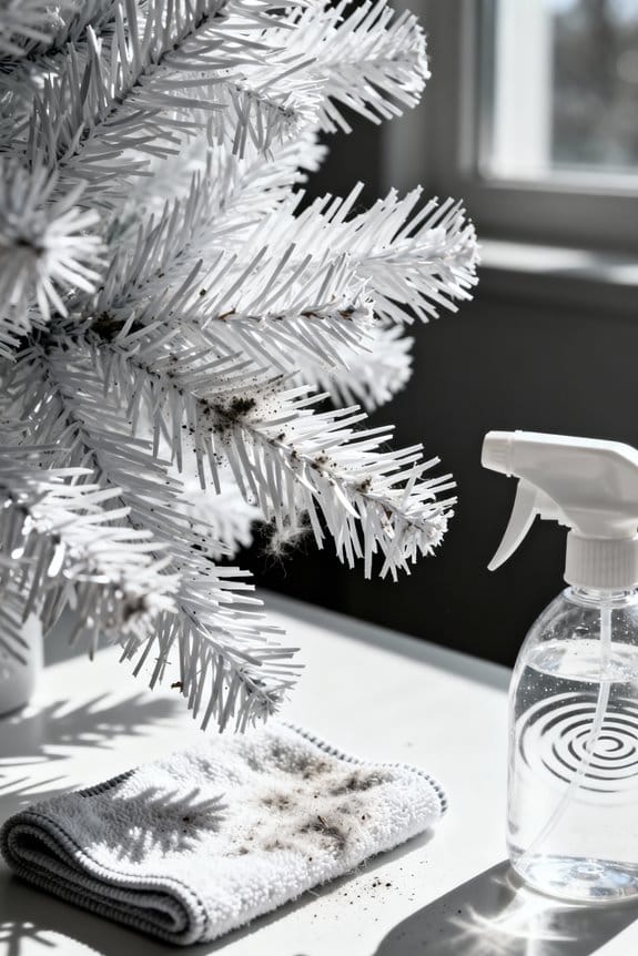 clean artificial christmas trees