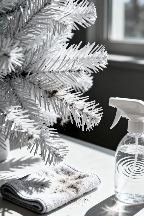 clean artificial christmas trees