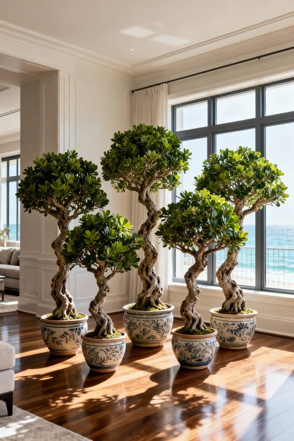 coastal indoor artificial trees