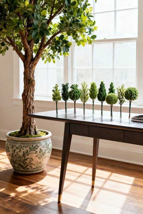 console table greenery ideas