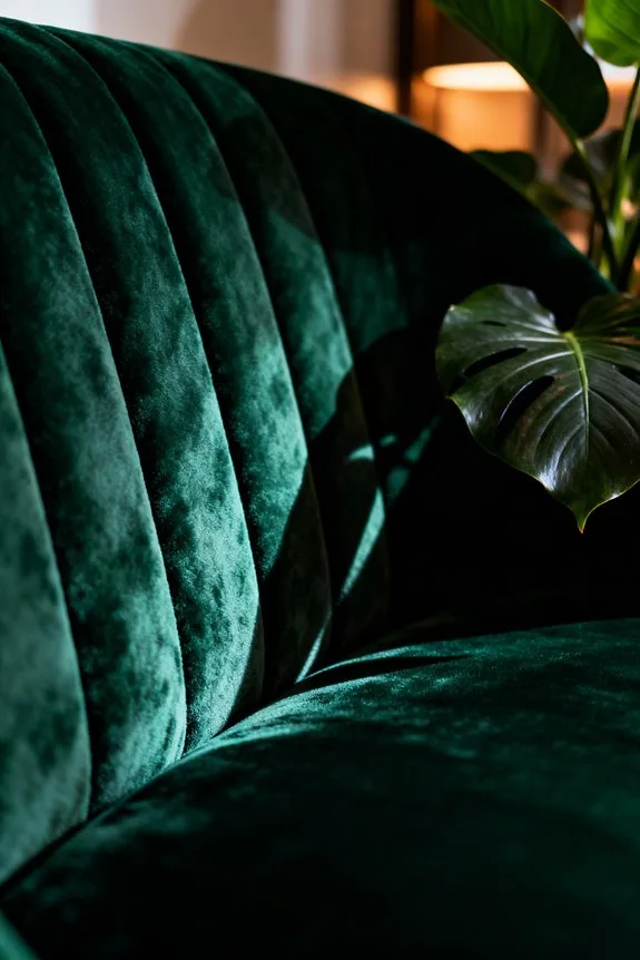 cozy intimate dark green rooms