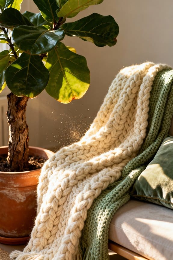 cozy textile tree arrangements