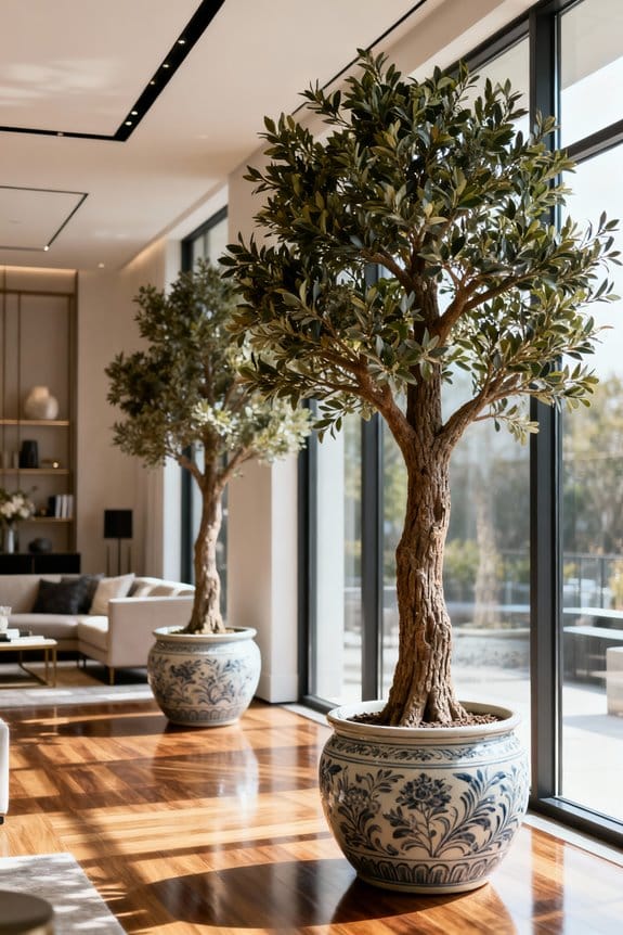 enhancing workspaces with faux trees