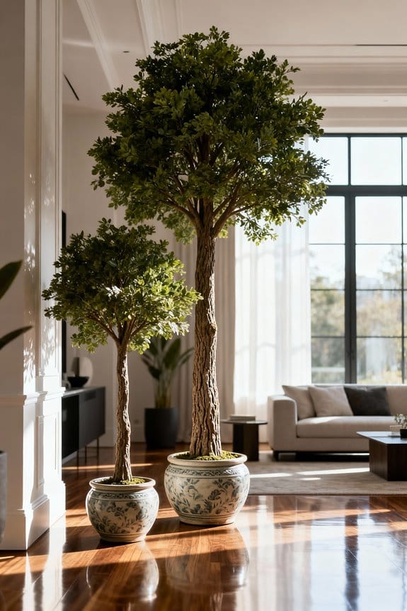 extra tall faux trees