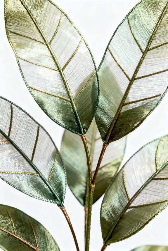fabric selection for faux leaves
