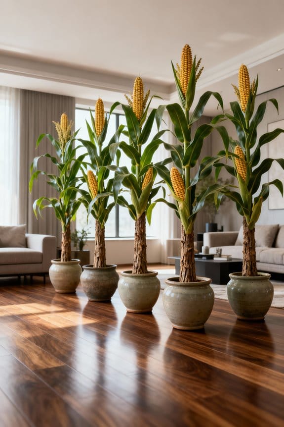 faux corn plant trees