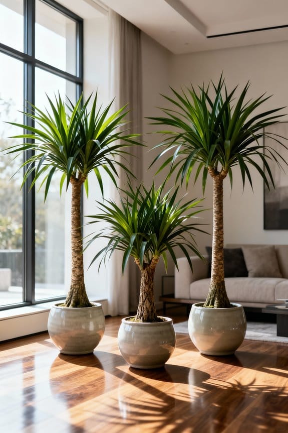 faux dracaena trees decor
