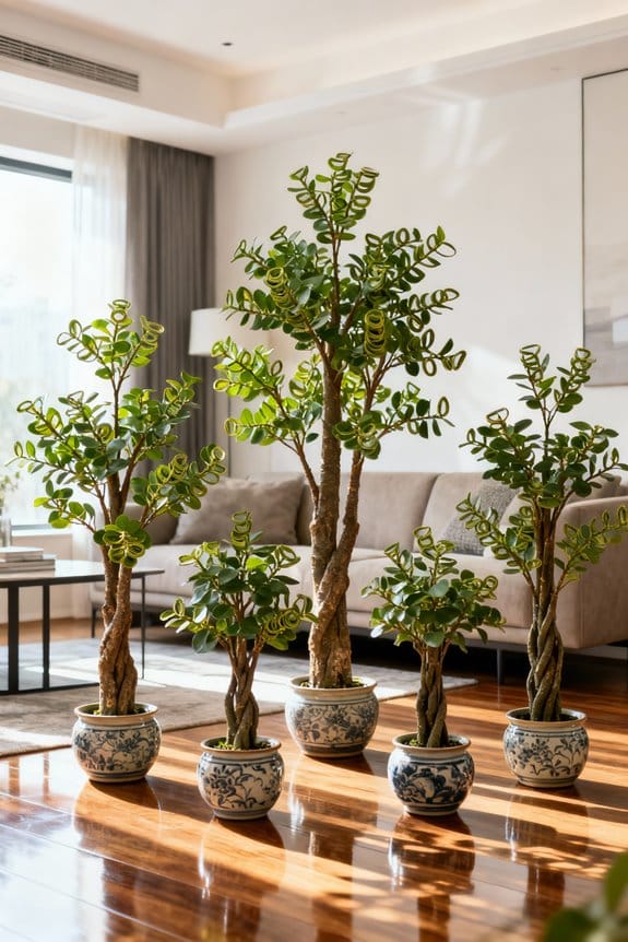 faux money tree plants