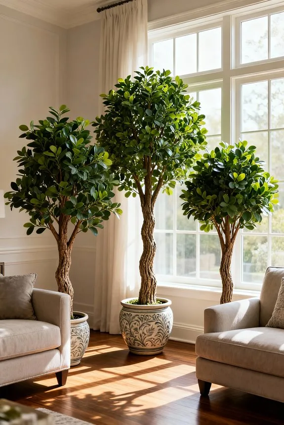 faux plant trees decor