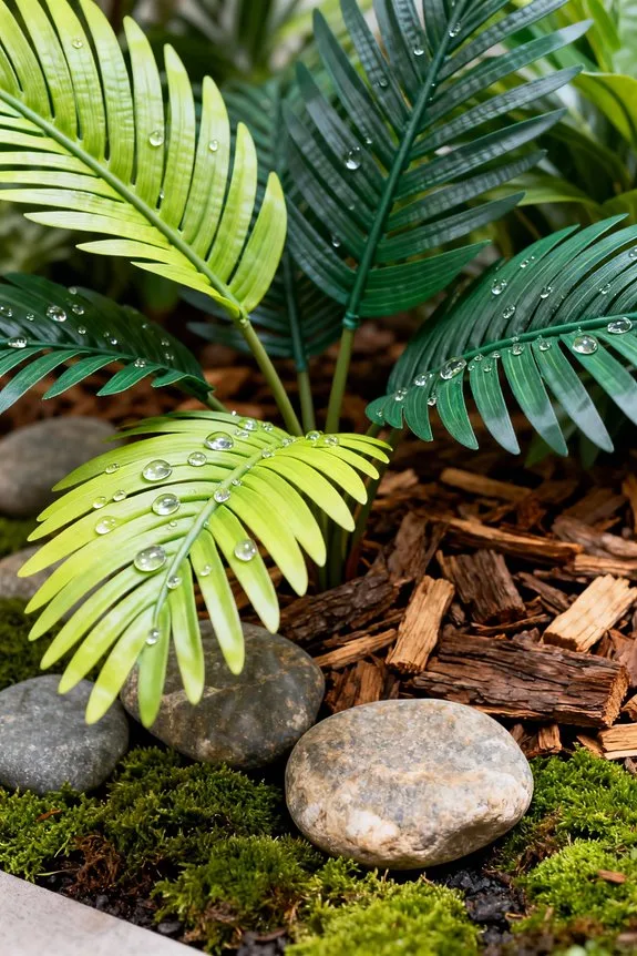 faux plants enhance natural landscaping