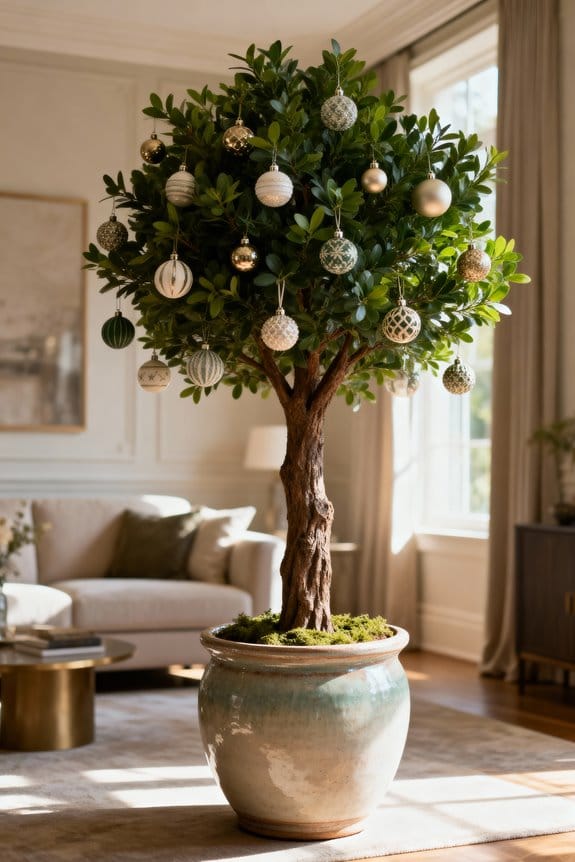 faux tree decoration ideas