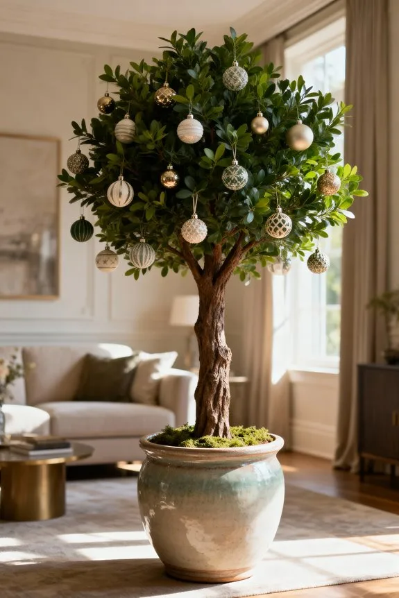 faux tree decoration ideas