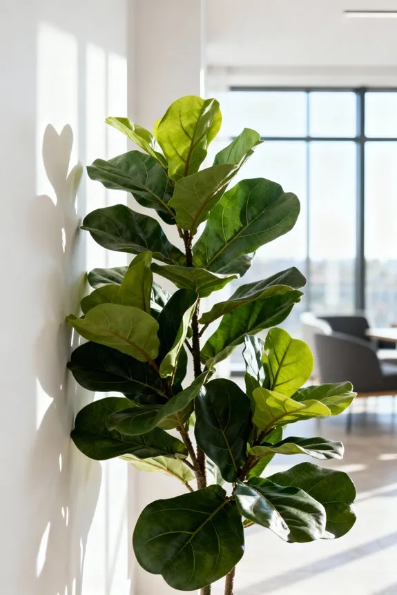 faux trees add vibrant greenery