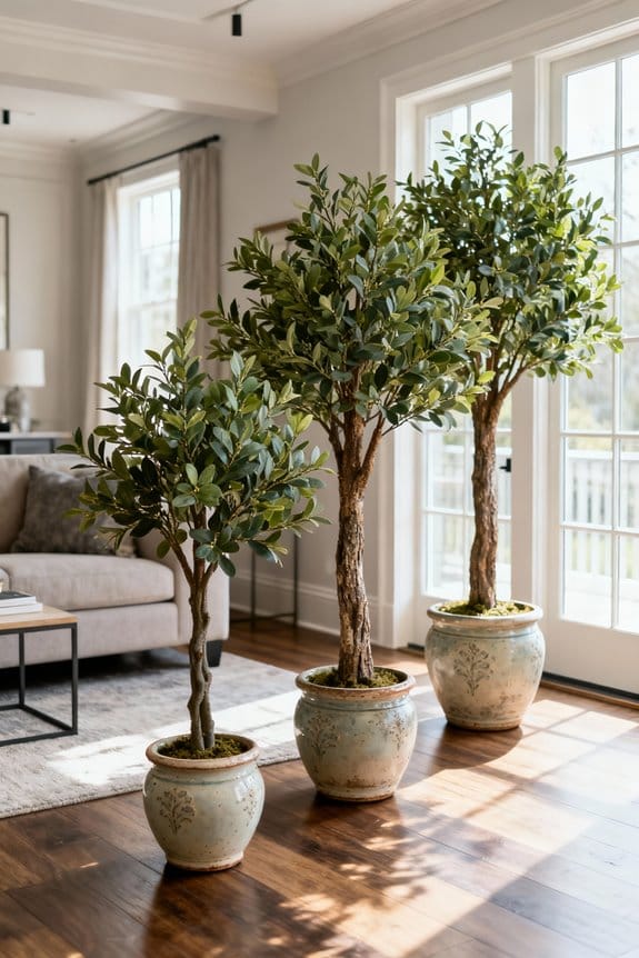 faux trees for farmhouse decor