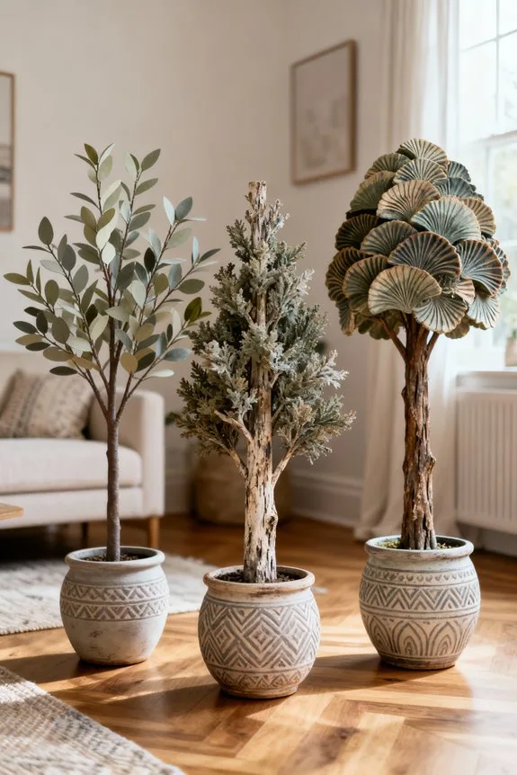 faux trees home decor