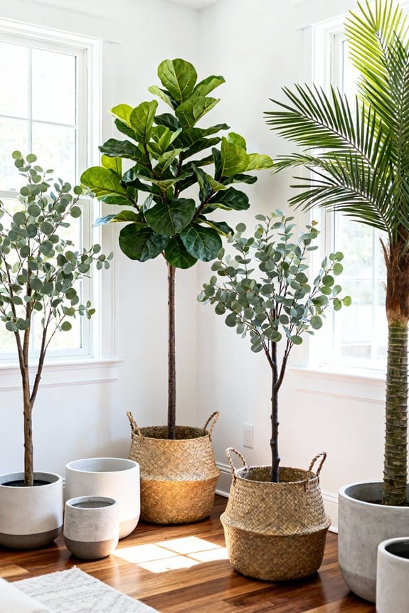 faux trees no wall damage