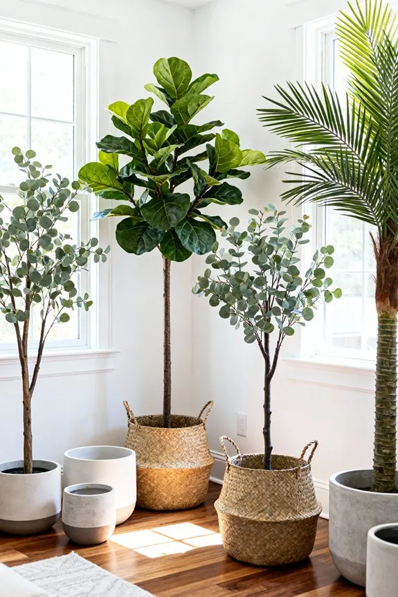 faux trees no wall damage