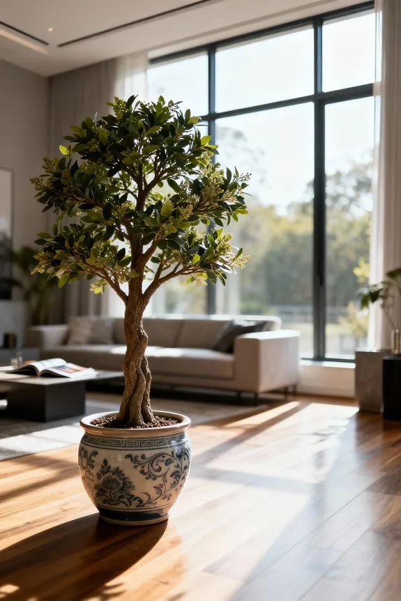 faux trees versus real plants