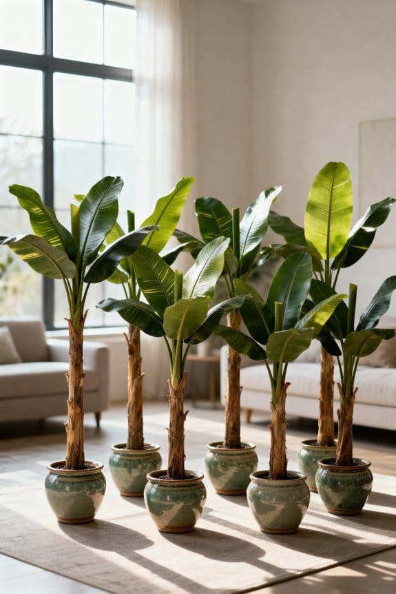 indoor artificial banana trees