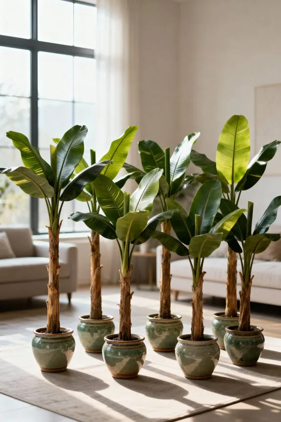indoor artificial banana trees