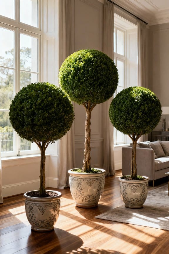 indoor ball topiary trees