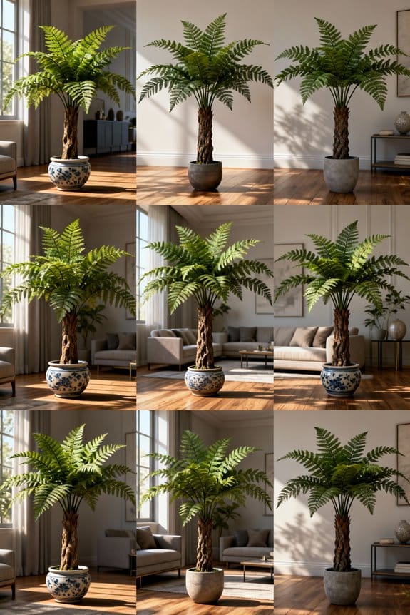indoor faux fern decor