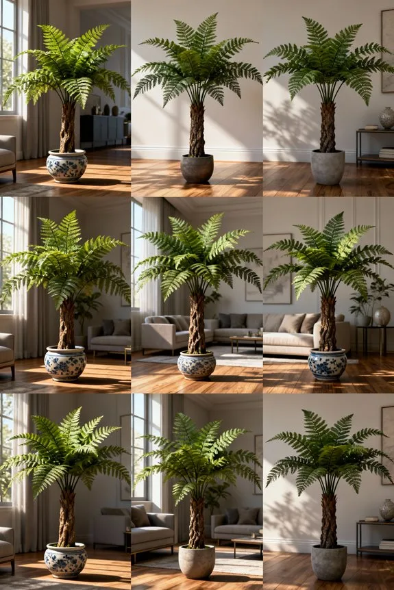 indoor faux fern decor