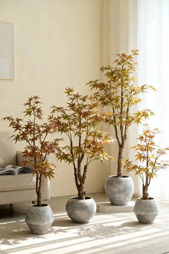 indoor faux maple trees