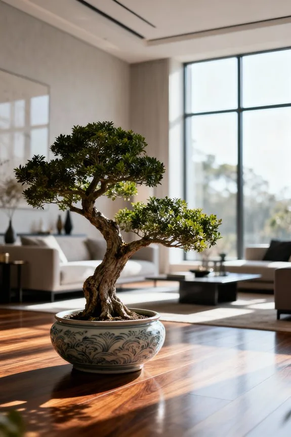 indoor trees as focal points