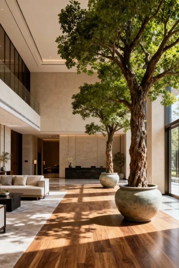 indoor trees for lobbies