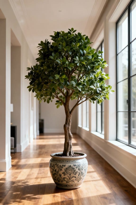 indoor trees for narrow rooms