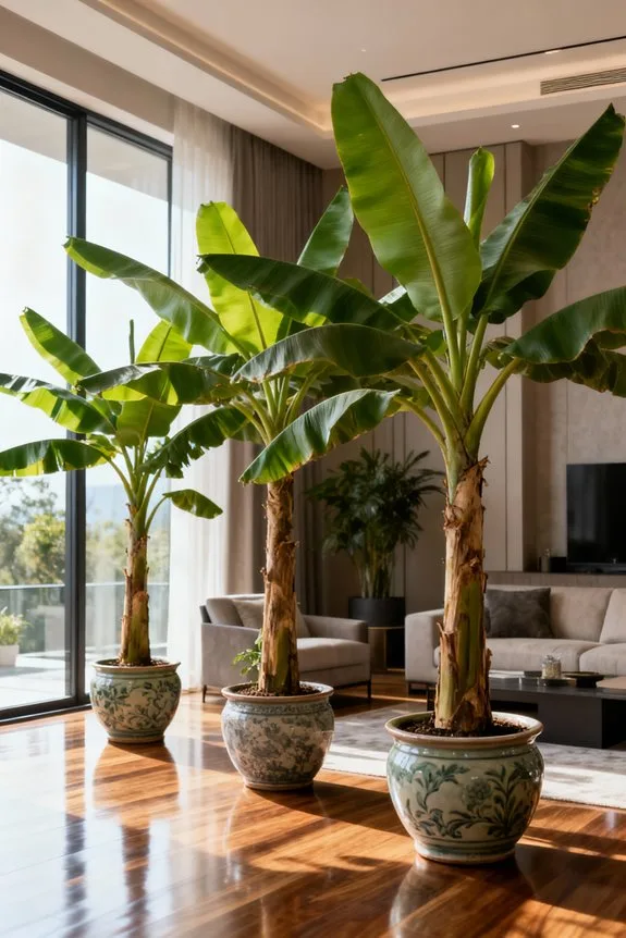 indoor tropical banana trees