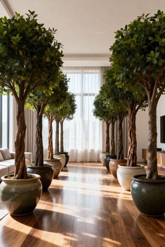large realistic indoor trees