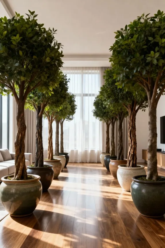 large realistic indoor trees