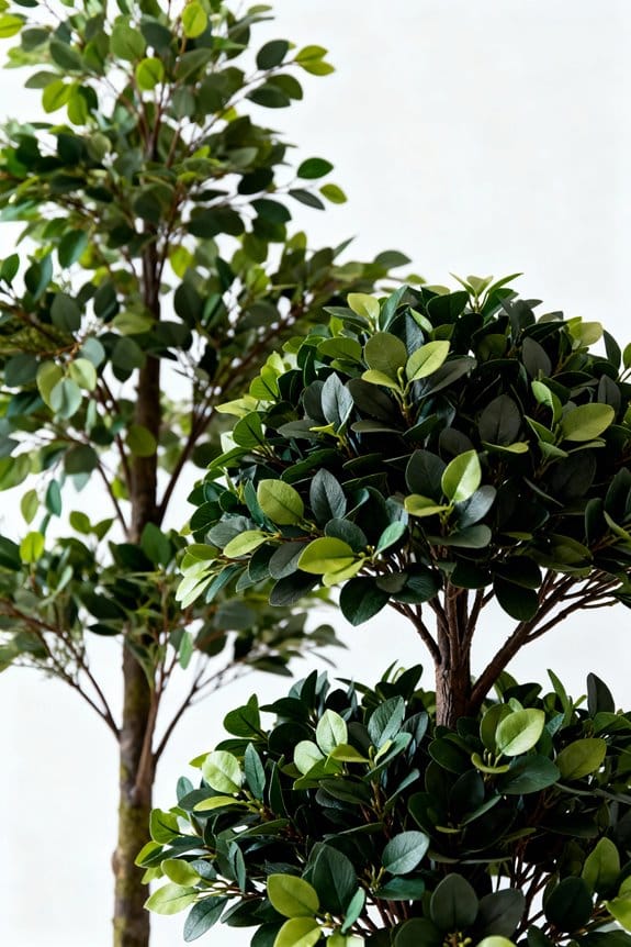 layered faux trees acoustics