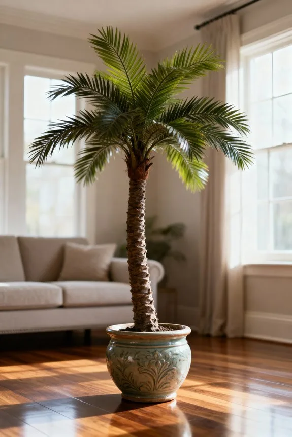 lifelike artificial palm trees