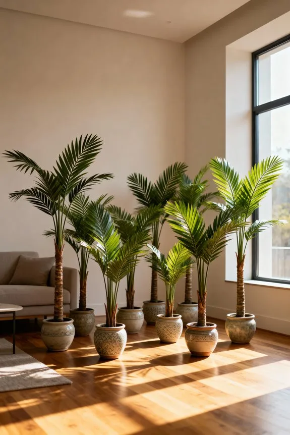 lifelike artificial palm trees