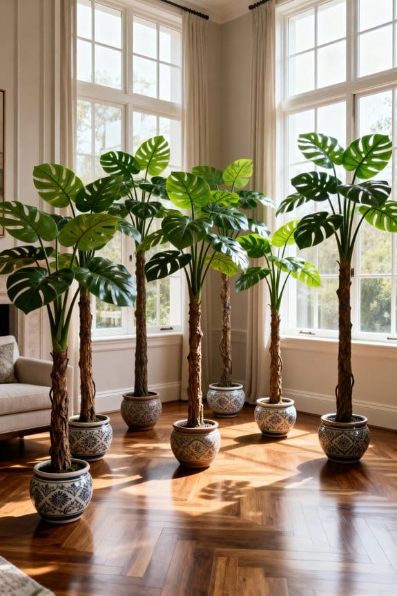 lifelike indoor monstera trees
