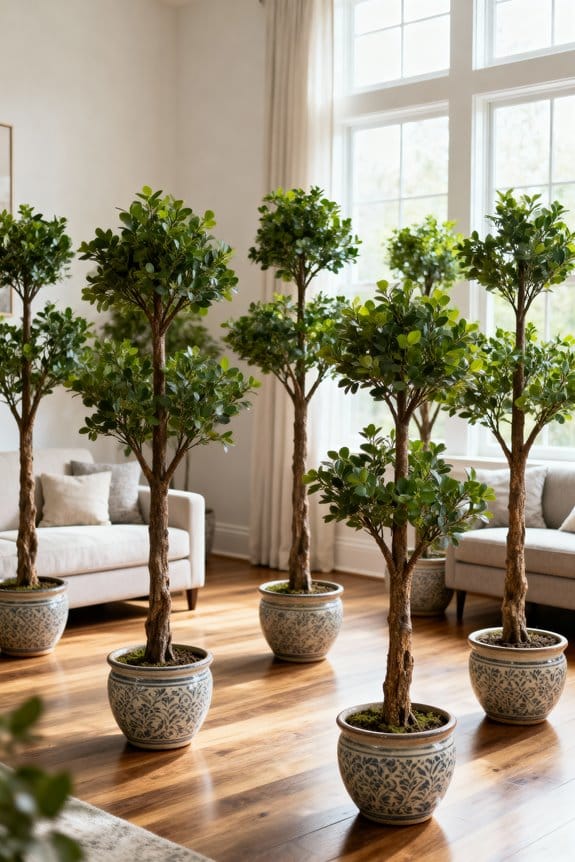 lifelike small space artificial trees
